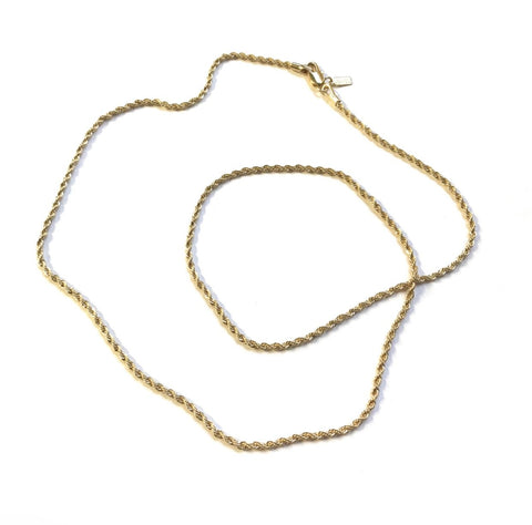 18KT Gold Rope Necklace